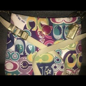 COACH canvas crossbody bag